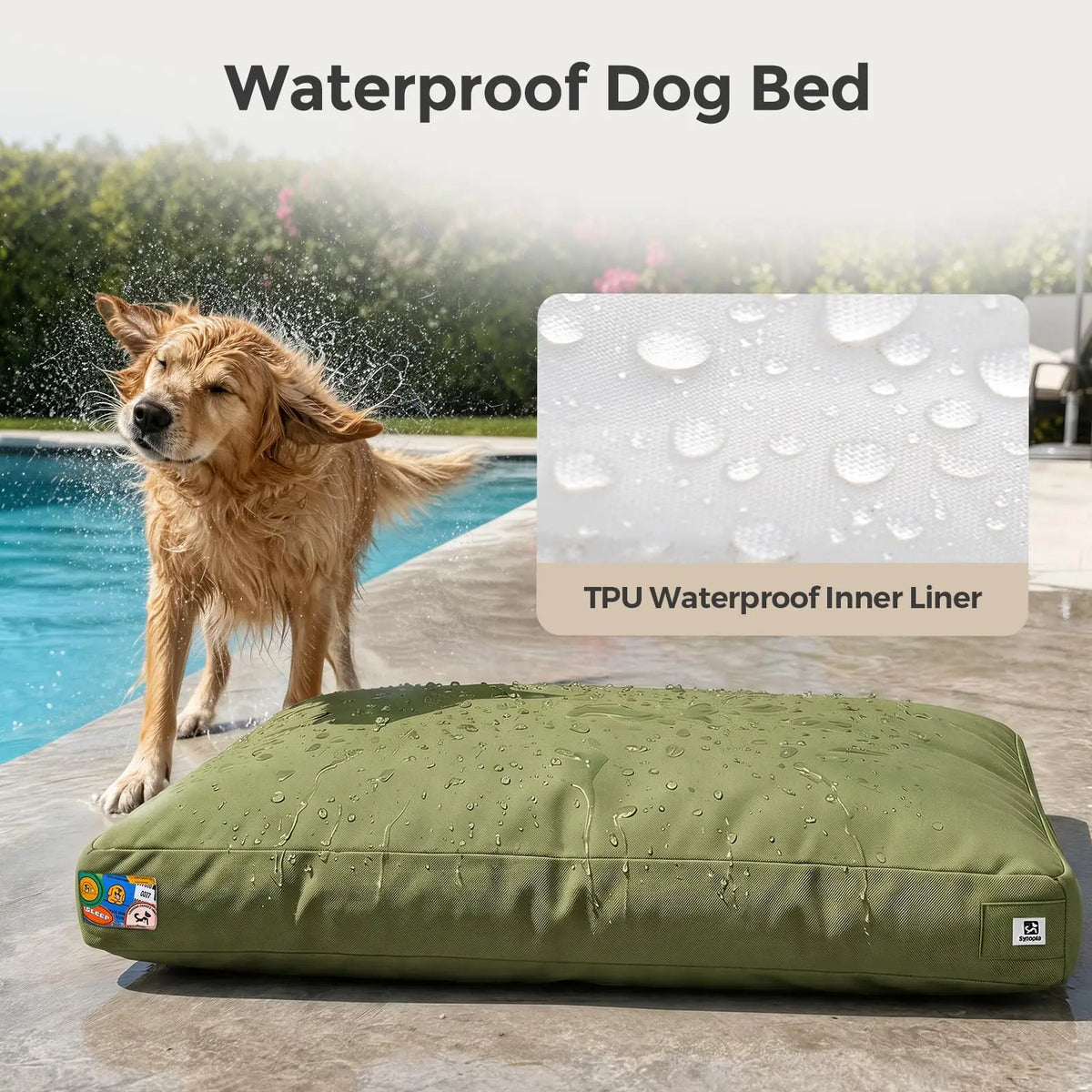 Heavy Duty Indestructible Dog Bed For Large Pets Waterproof Outdoor Crate Pad