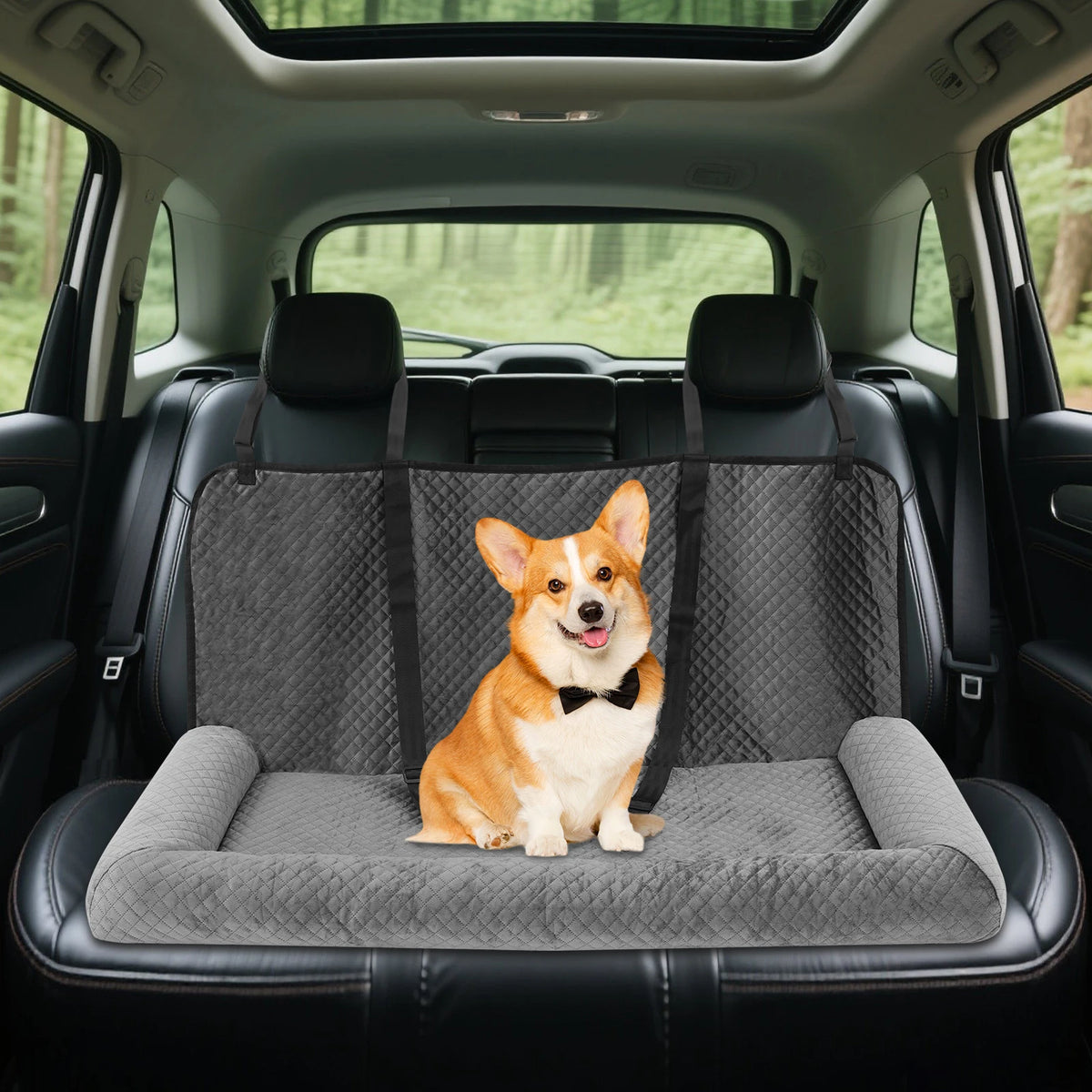 Premium Dog Car Seat And Pet Bed With Resilient Base