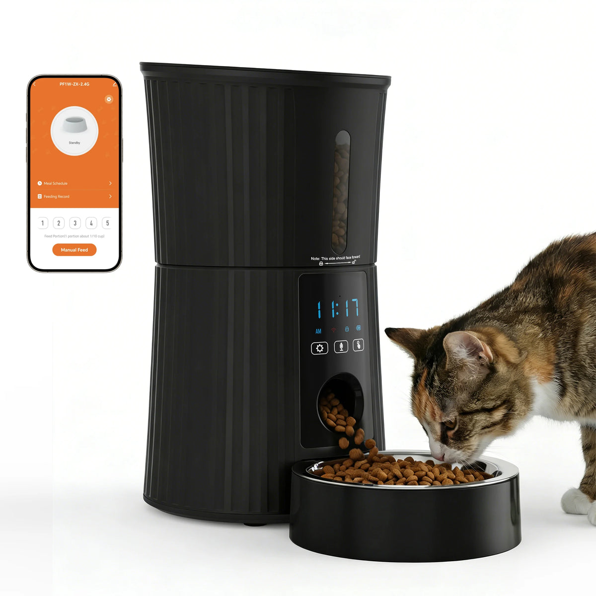 Smart 4L Automatic Cat Food Dispenser With Wifi App Control