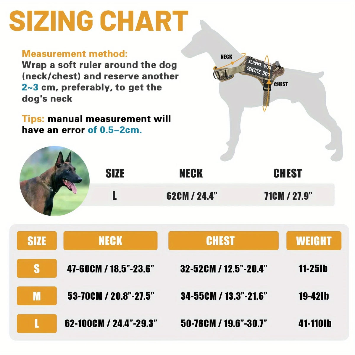 Premium Tactical Service Dog Harness With Secure Handle