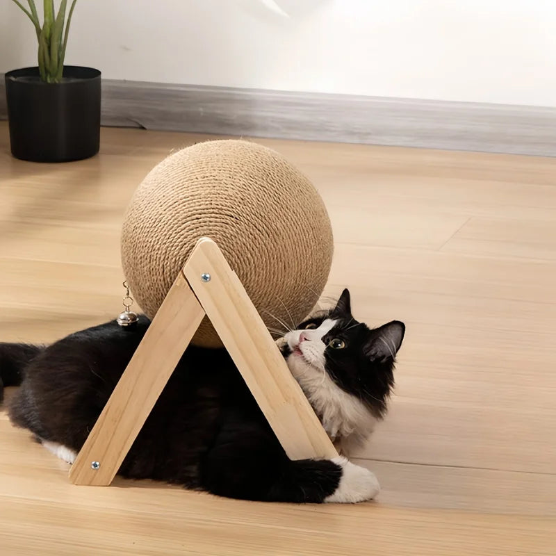 Interactive Sisal Cat Scratching Ball Toy for Claw Care