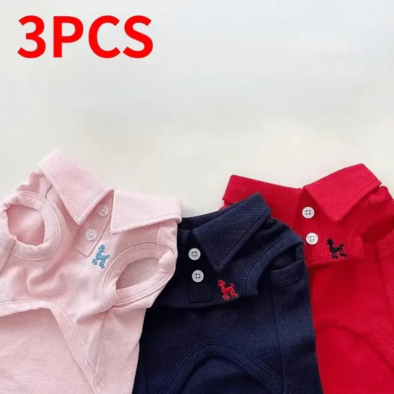 Pet Polo Shirt Vest Clothing Set For Cats And Dogs