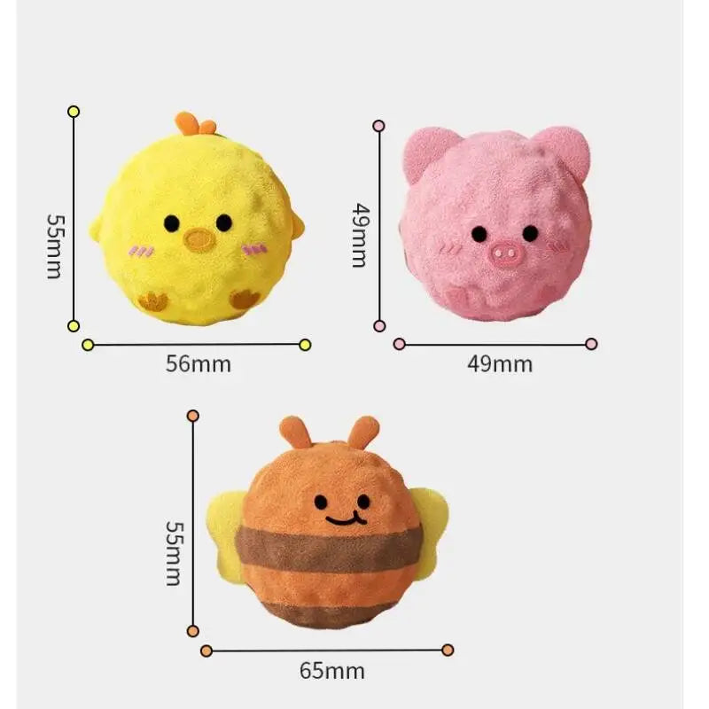 Squeaky Plush Dog Ball Toy for Chewing and Teeth Cleaning