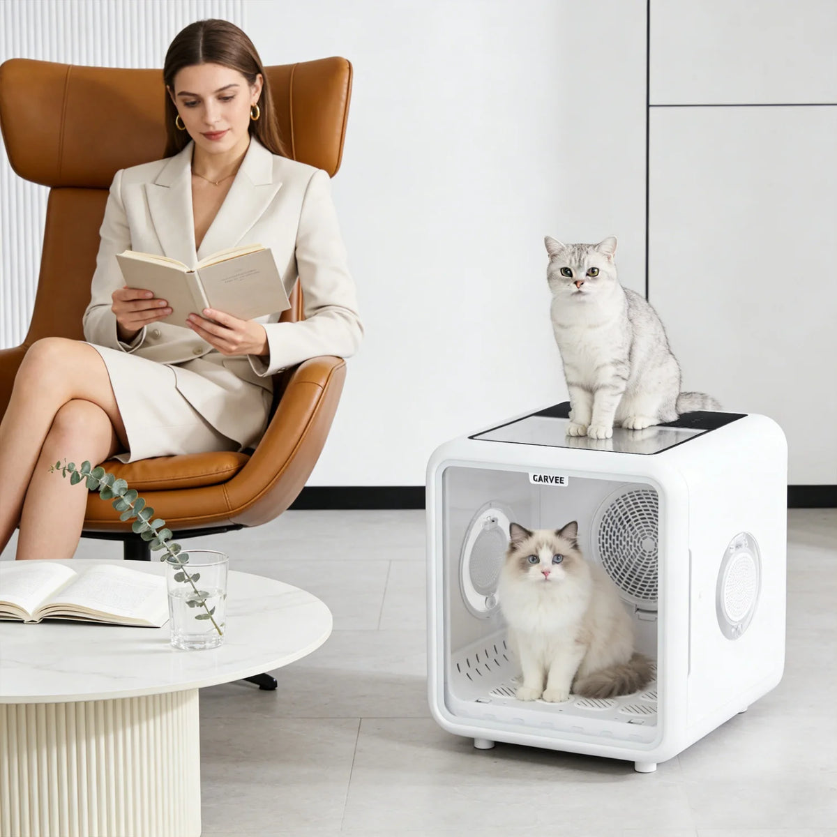 HiMISS Automatic Pet Drying Box With 360 Silent Airflow For Cats And Dogs