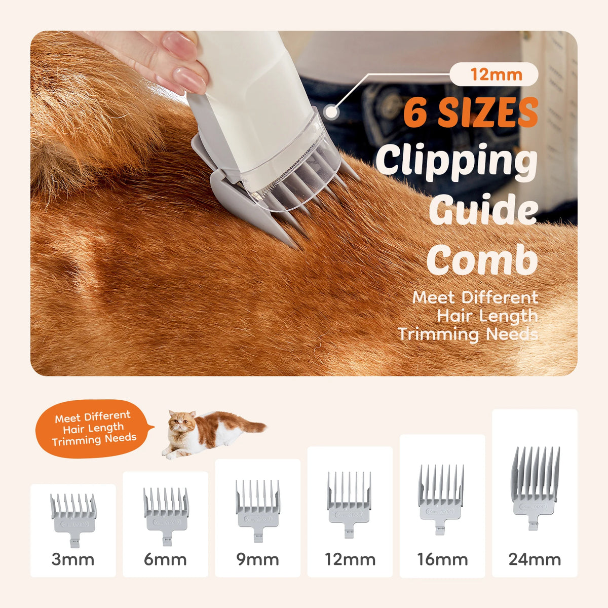 Sweetcrispy Pet Grooming Vacuum Trimmer Kit Low Noise