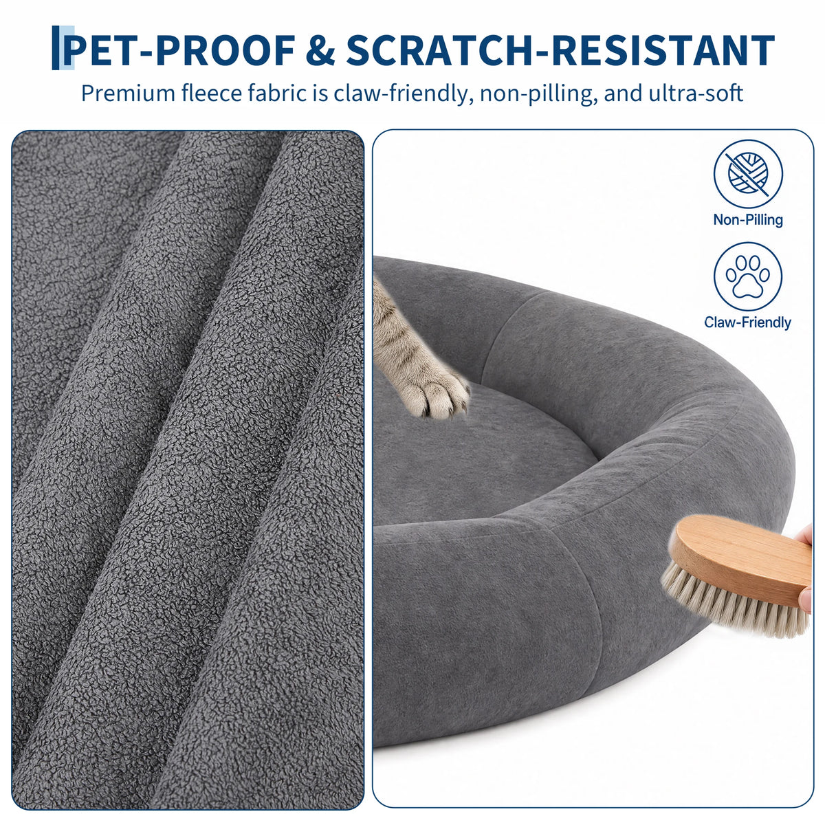 Orthopedic Dog Bed Memory Foam Bolster Large Senior Dogs