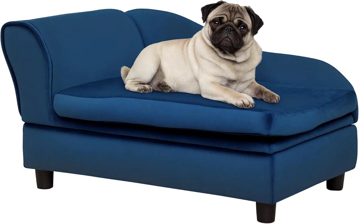 Stylish Pet Couch Featuring Integrated Storage And Soft Foam