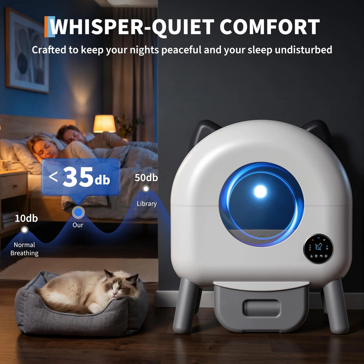 Premium HiMiss Self Cleaning Cat Litter Box For Pet Lovers