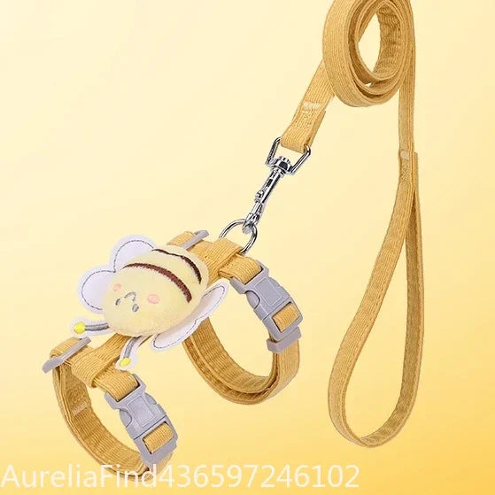 Adjustable Breakaway Pet Harness Leash Set For Cats Dogs