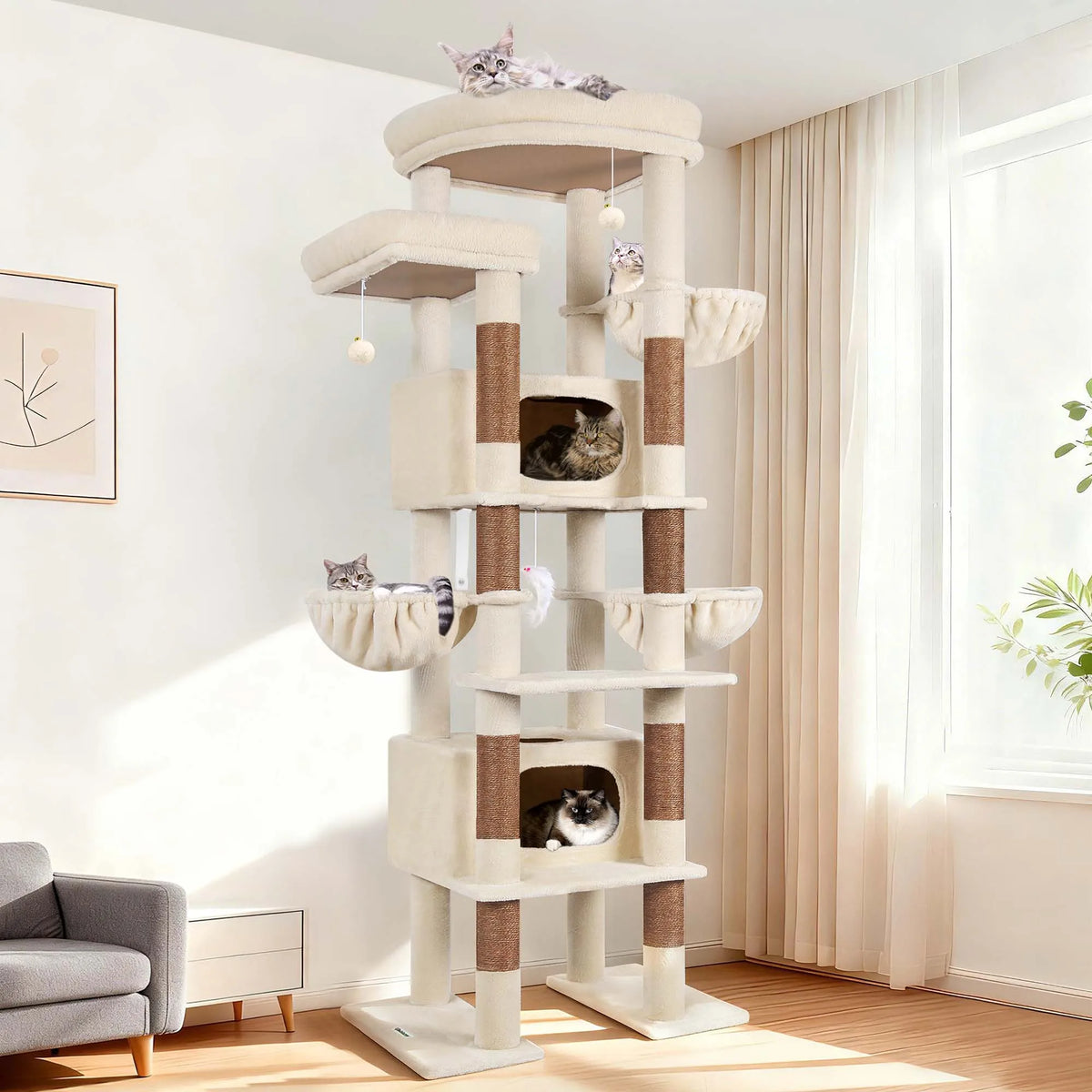 Globlazer 84 In Floor To Ceiling Cat Tree With Sisal