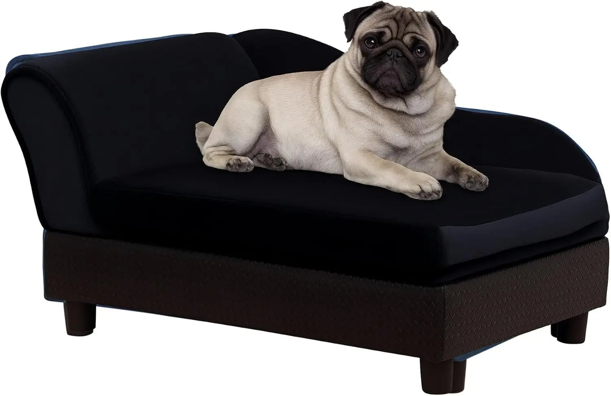 Stylish Pet Couch Featuring Integrated Storage And Soft Foam