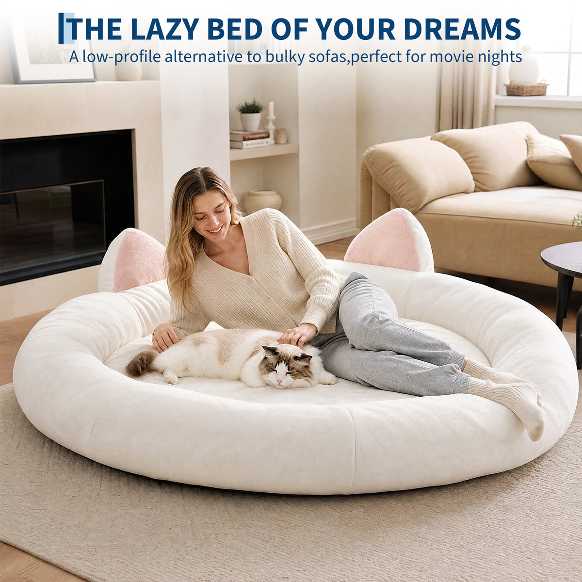 Orthopedic Dog Bed Memory Foam Bolster Large Senior Dogs