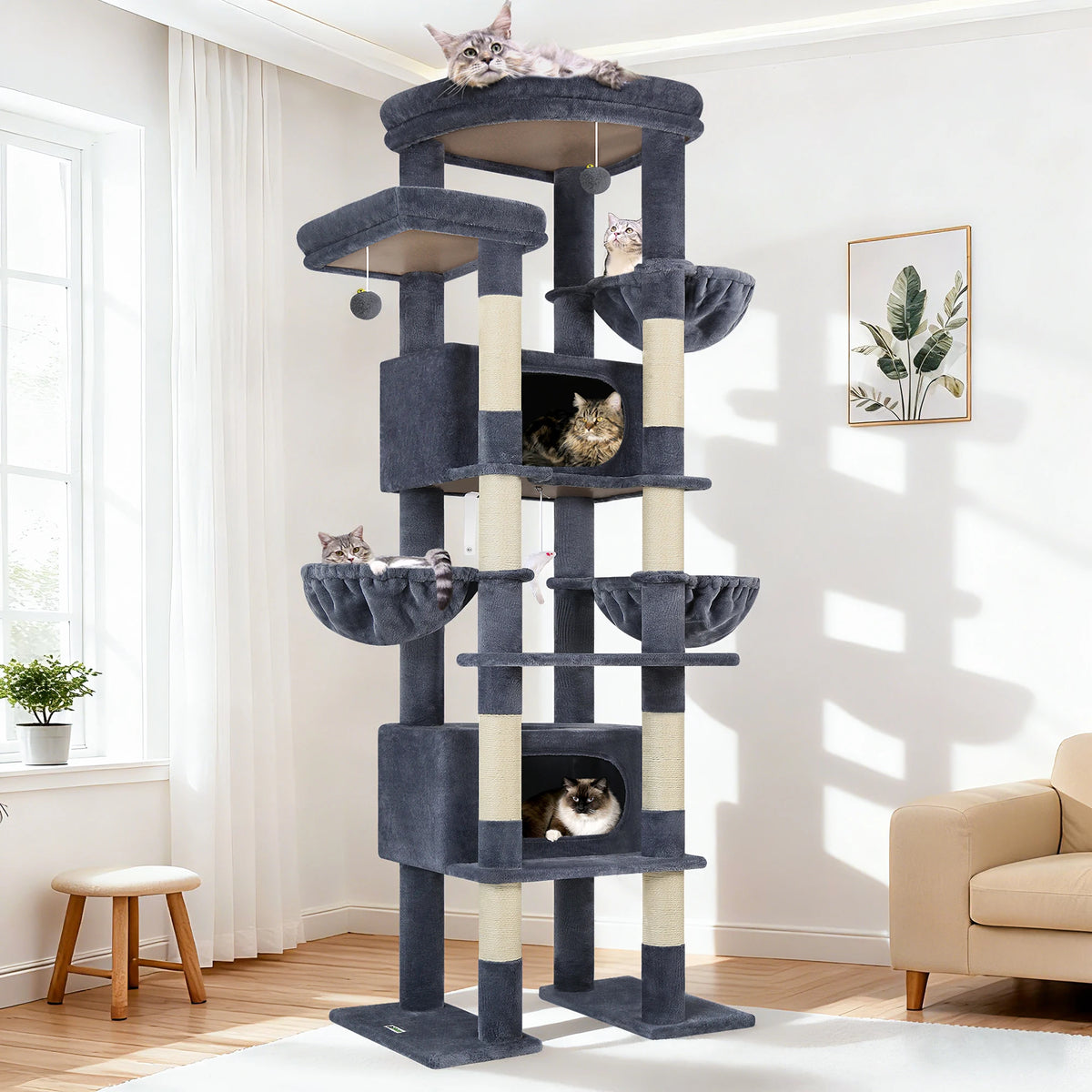 Globlazer 84 In Floor To Ceiling Cat Tree With Sisal