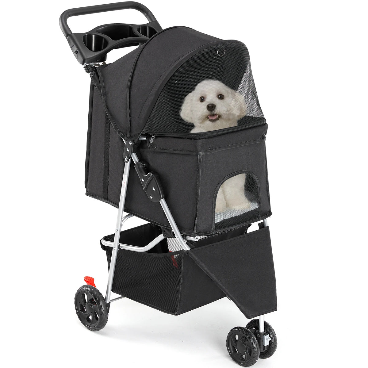 Dumos Ultimate Foldable Pet Stroller Small Dogs Smooth Glide