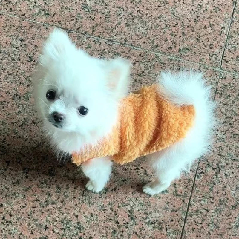 Snug Fleece Dog Sweater With Cheerful Tea Print For Pups