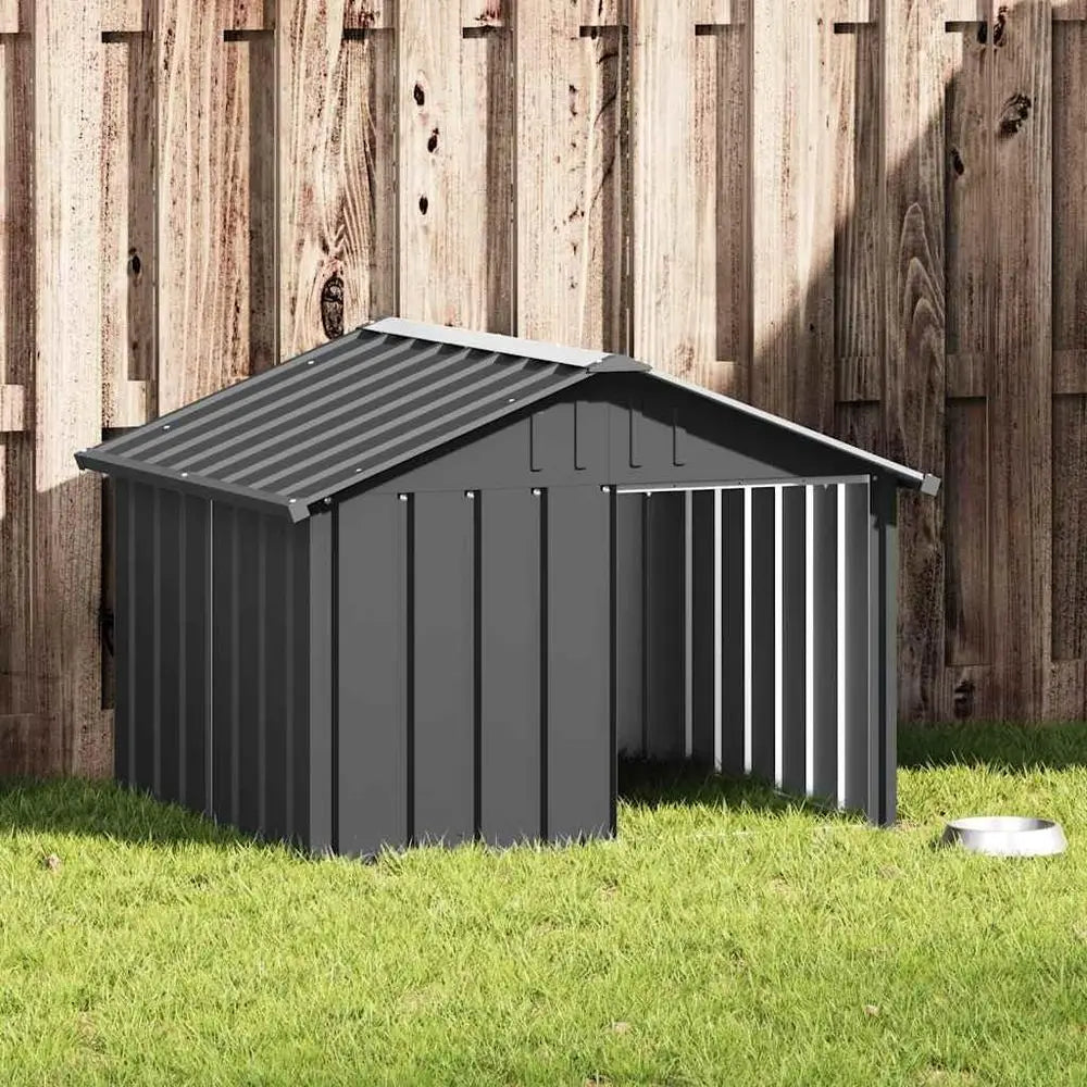 Durable Galvanized Dog House With Weatherproof Roof For Pet Owners