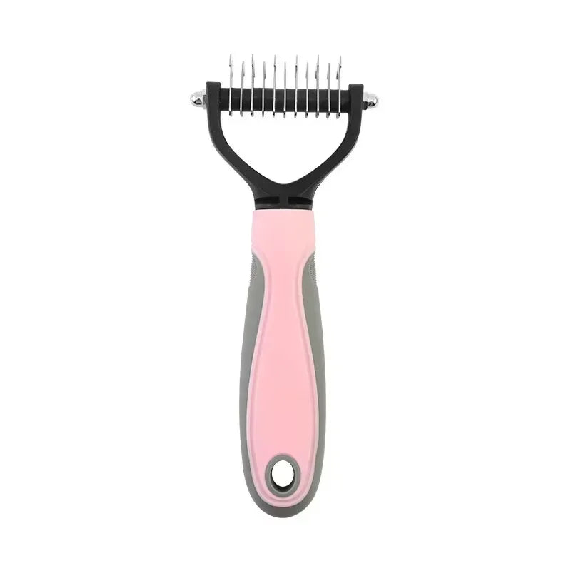 Dual Sided Pet Grooming Brush Removes Tangles For Dogs Cats