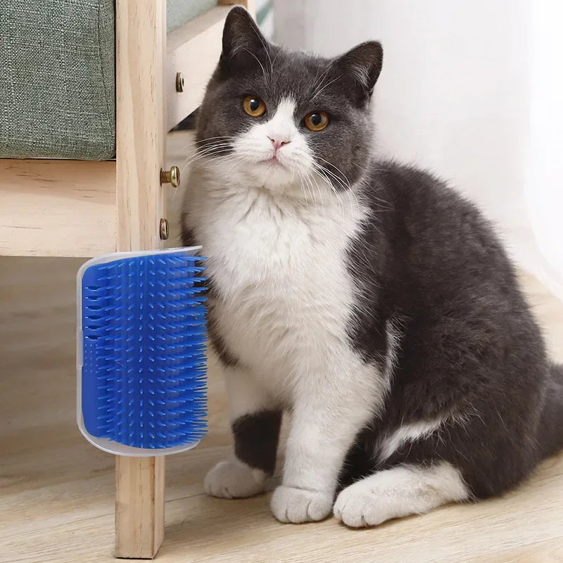 Ultimate Cat Deshedding Comb With Integrated Catnip Corner Scratcher