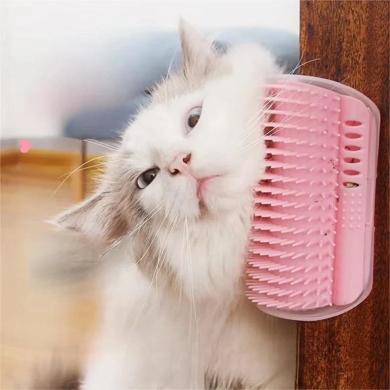 Ultimate Cat Deshedding Comb With Integrated Catnip Corner Scratcher