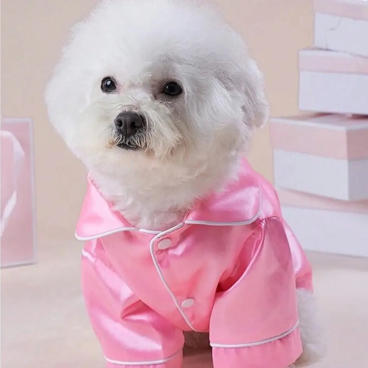 Silk Button Closure Pet Pajamas for Dogs and Cats