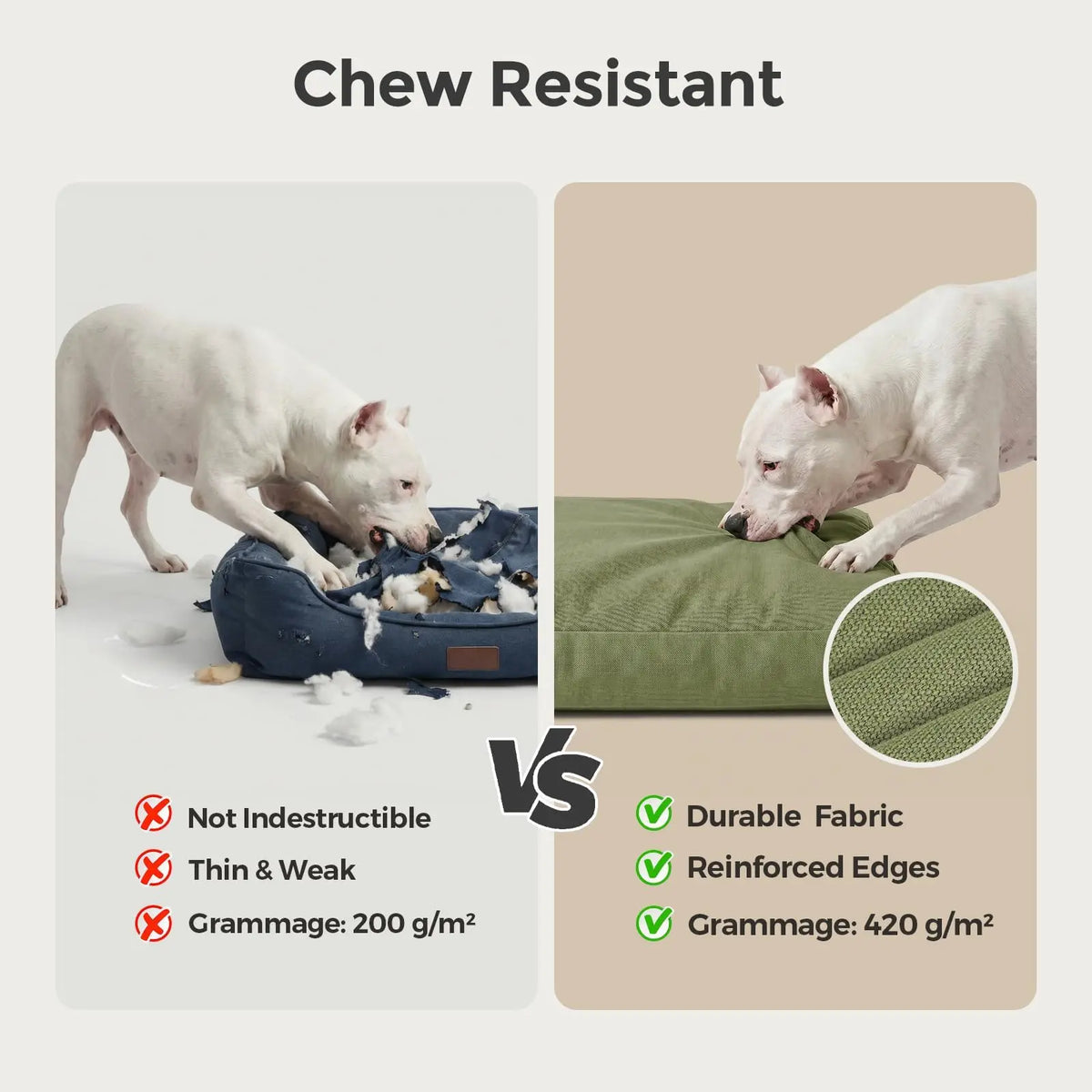 Heavy Duty Indestructible Dog Bed For Large Pets Waterproof Outdoor Crate Pad
