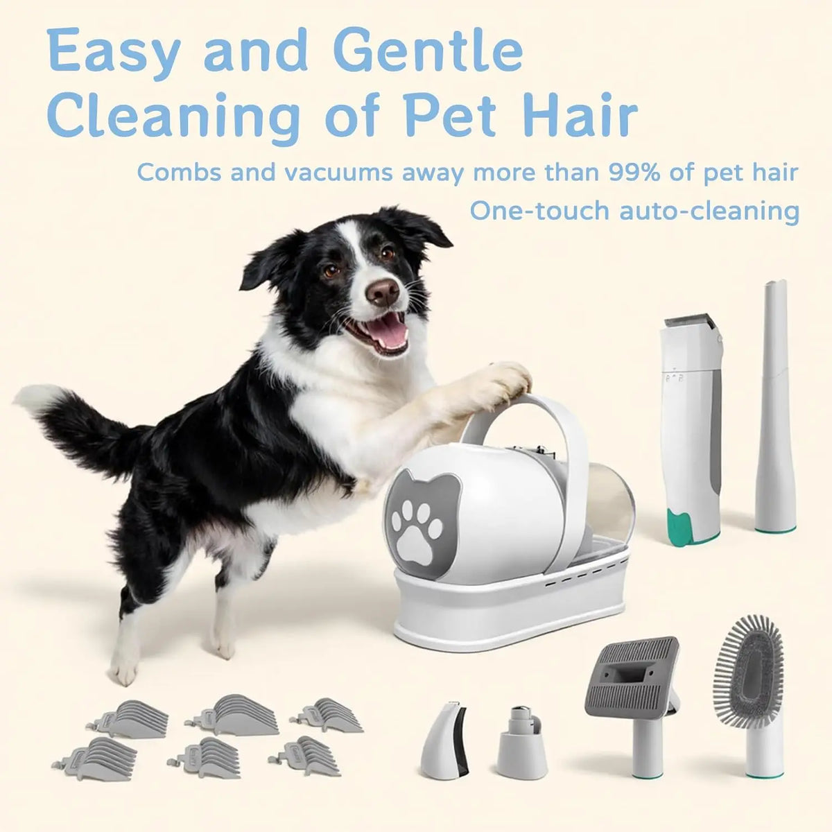 Powerful Dog Grooming Vacuum Kit For Cats And Dogs With Trimmer