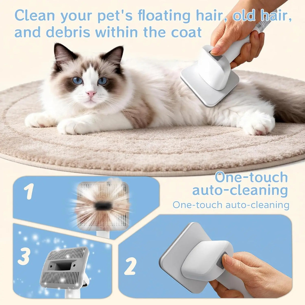 Powerful Dog Grooming Vacuum Kit For Cats And Dogs With Trimmer