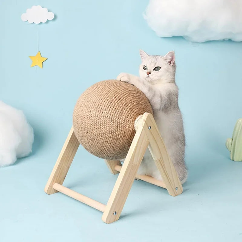 Interactive Sisal Cat Scratching Ball Toy for Claw Care
