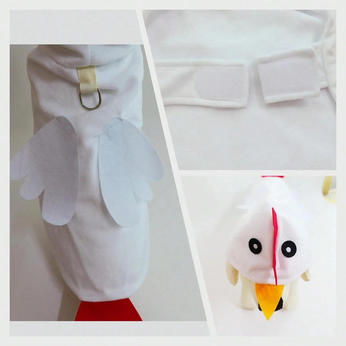 Adorable White Chicken Dog Costume For Pet Halloween