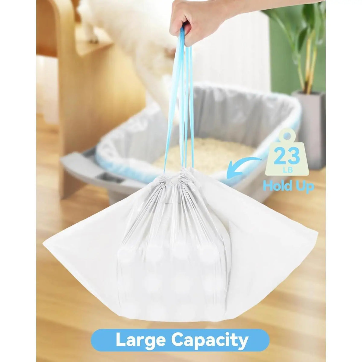 Thick Automatic Cat Litter Box Bags 45 Pack Safe Pet Owners