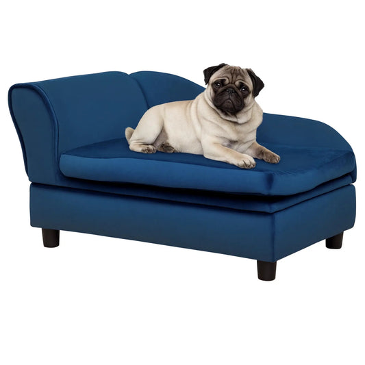 Stylish Pet Couch Featuring Integrated Storage And Soft Foam