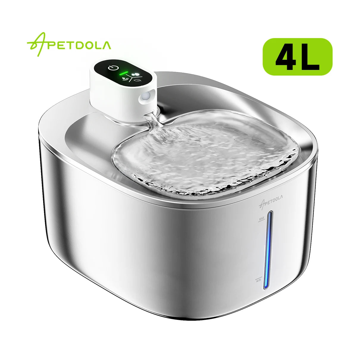 APETDOLA Pro Wireless Cat Dog Water Fountain Auto Sensor 4L