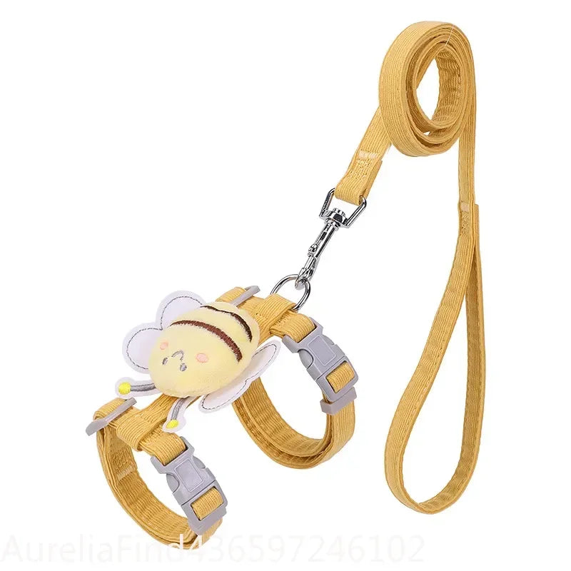 Adjustable Breakaway Pet Harness Leash Set For Cats Dogs