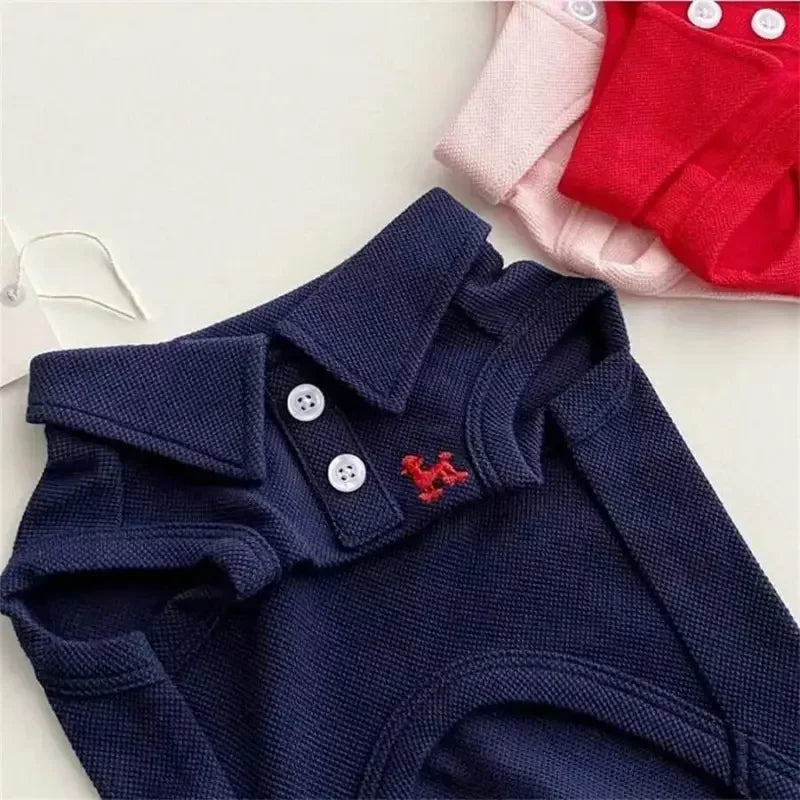 Pet Polo Shirt Vest Clothing Set For Cats And Dogs