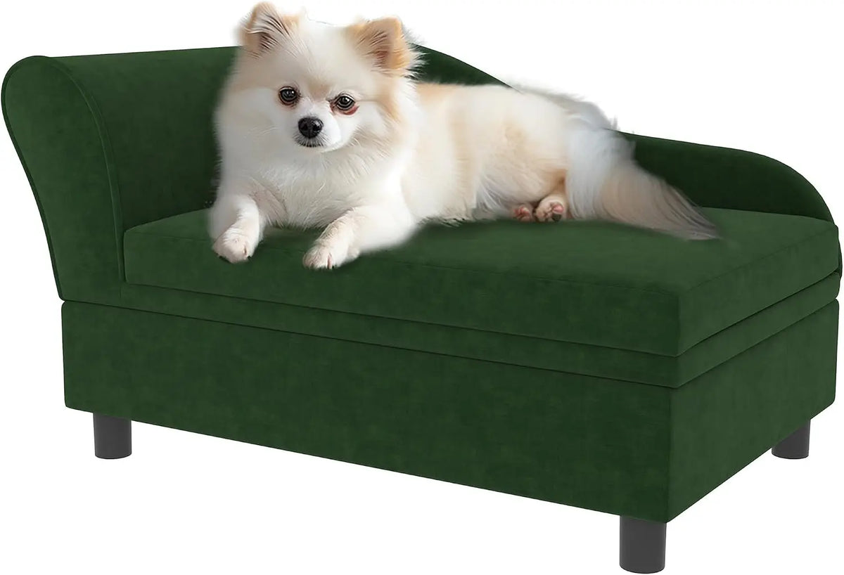 Stylish Pet Couch Featuring Integrated Storage And Soft Foam