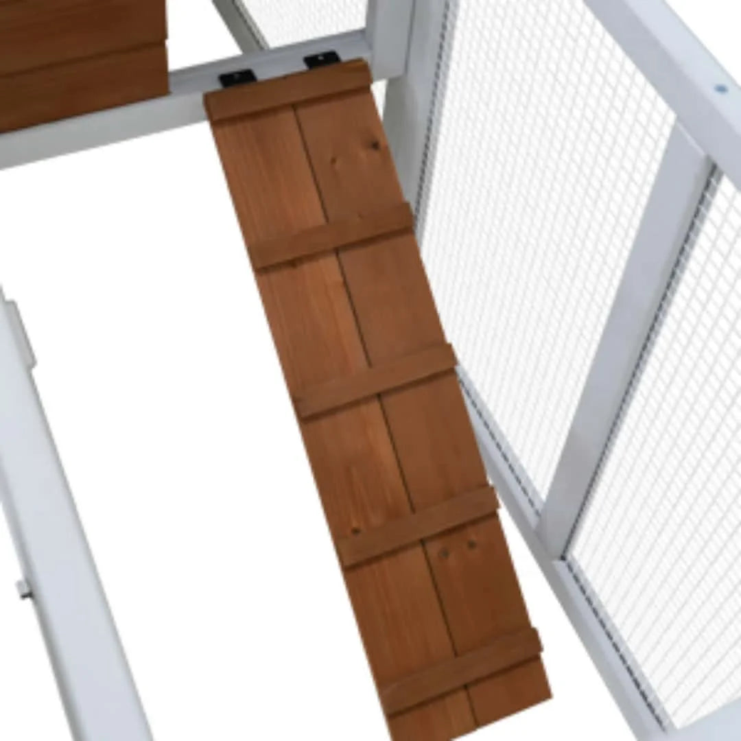Sturdy 2 Tier Rabbit Hutch With Waterproof Roof And Metal Tray For Small Pets