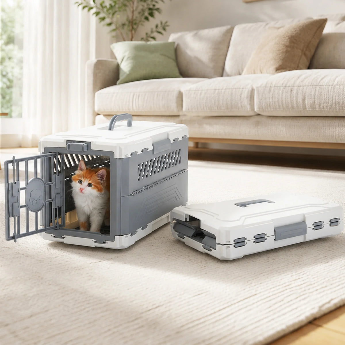 PAWZ Road Secure Foldable Pet Carrier For Small Cats And Dogs