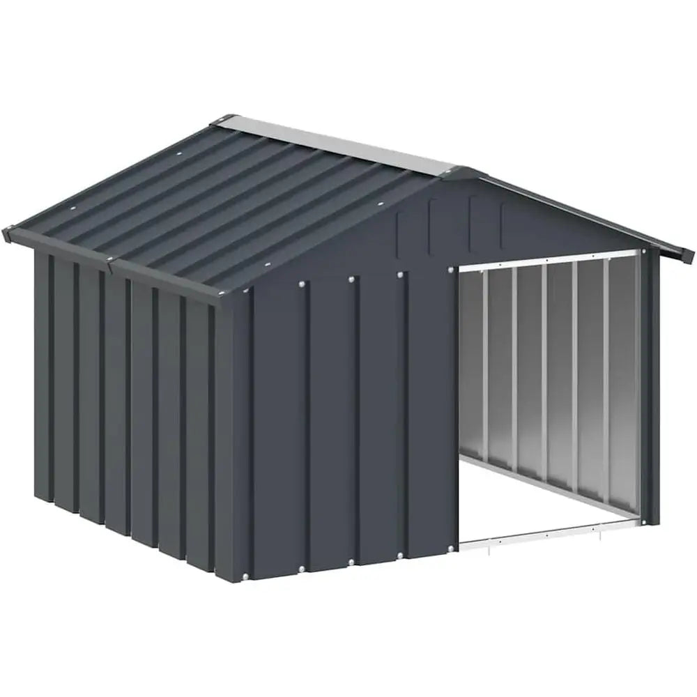 Durable Galvanized Dog House With Weatherproof Roof For Pet Owners