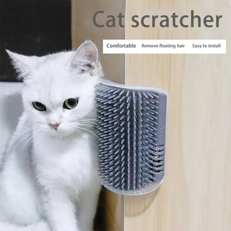 Ultimate Cat Deshedding Comb With Integrated Catnip Corner Scratcher