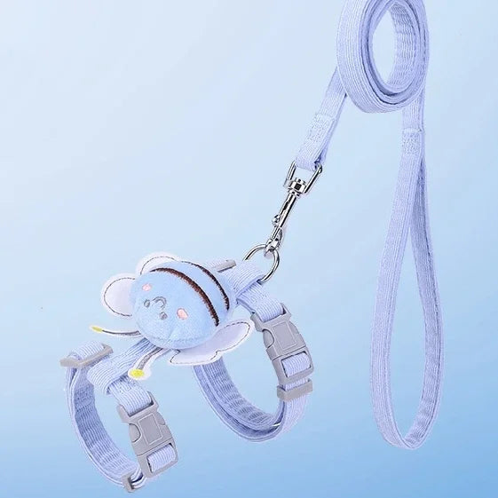 Adjustable Breakaway Pet Harness Leash Set For Cats Dogs
