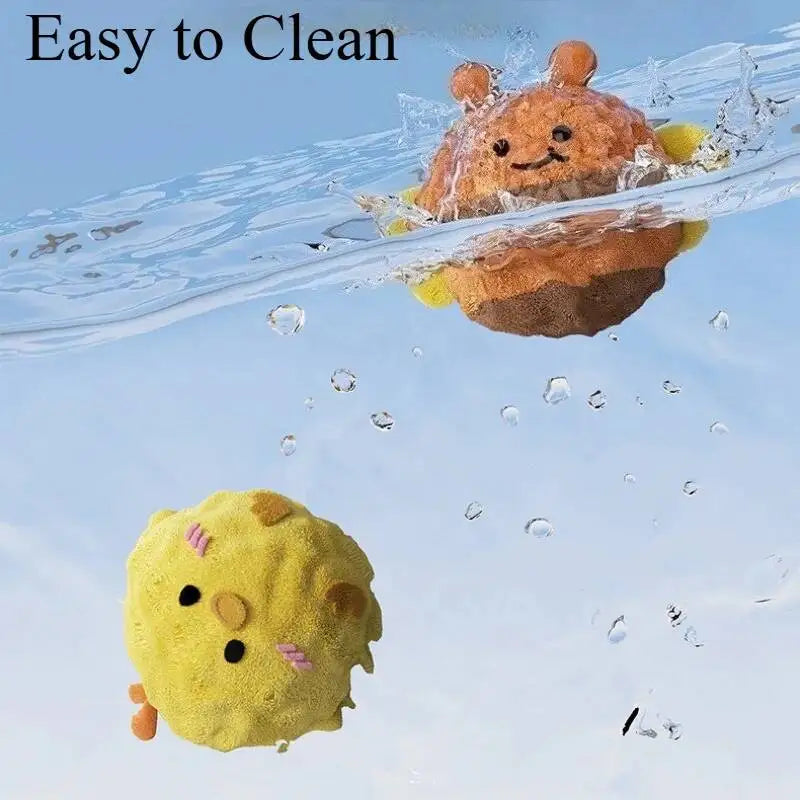 Squeaky Plush Dog Ball Toy for Chewing and Teeth Cleaning