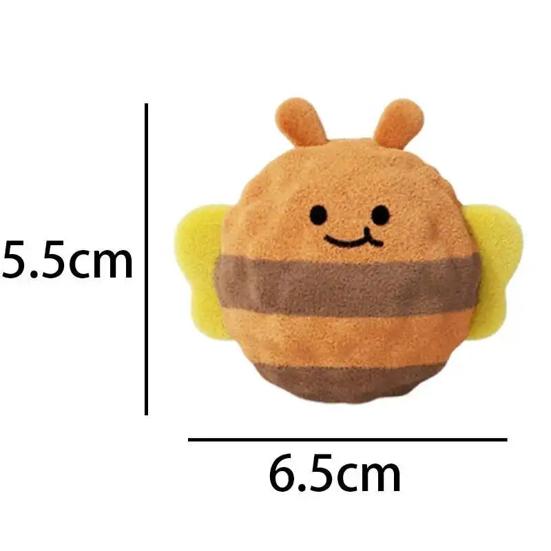 Squeaky Plush Dog Ball Toy for Chewing and Teeth Cleaning