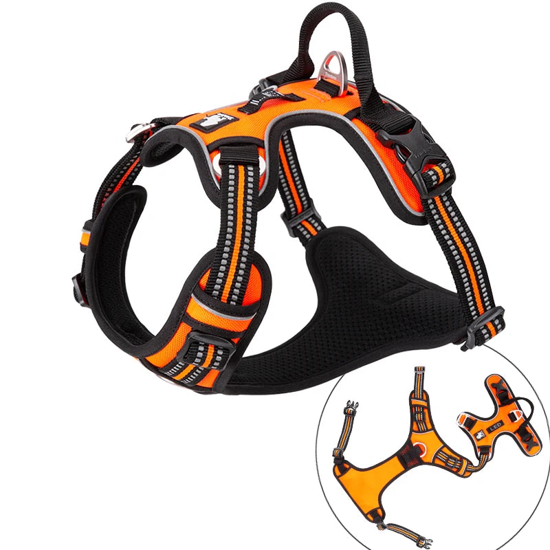 Winhyepet Reflective Padded Dog Training Vest Harness For Dogs