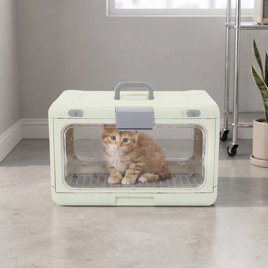 Sturdy Foldable Pet Carrier With Clear View For Small Pets