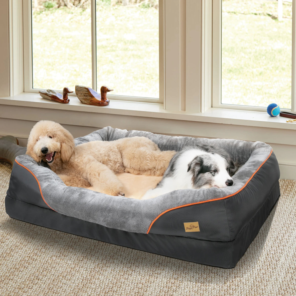 Bingopaw Large Dog Bed Ultra Soft Fleece Removable Washable Cover