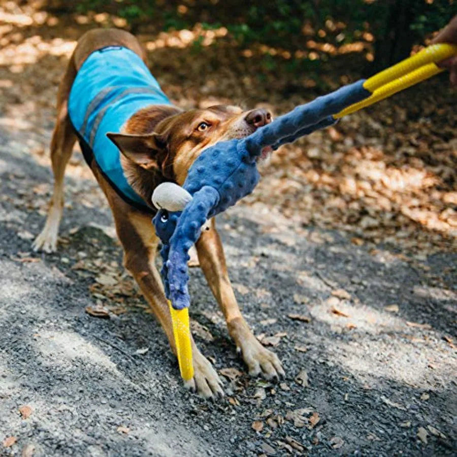 RopeTugz Squeaky Dog Tug Rope Toy for Interactive Play
