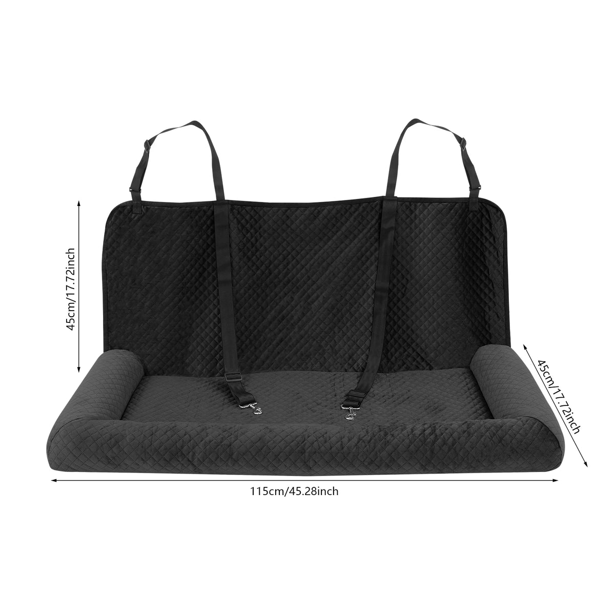 Premium Dog Car Seat And Pet Bed With Resilient Base
