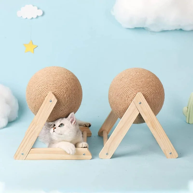 Interactive Sisal Cat Scratching Ball Toy for Claw Care