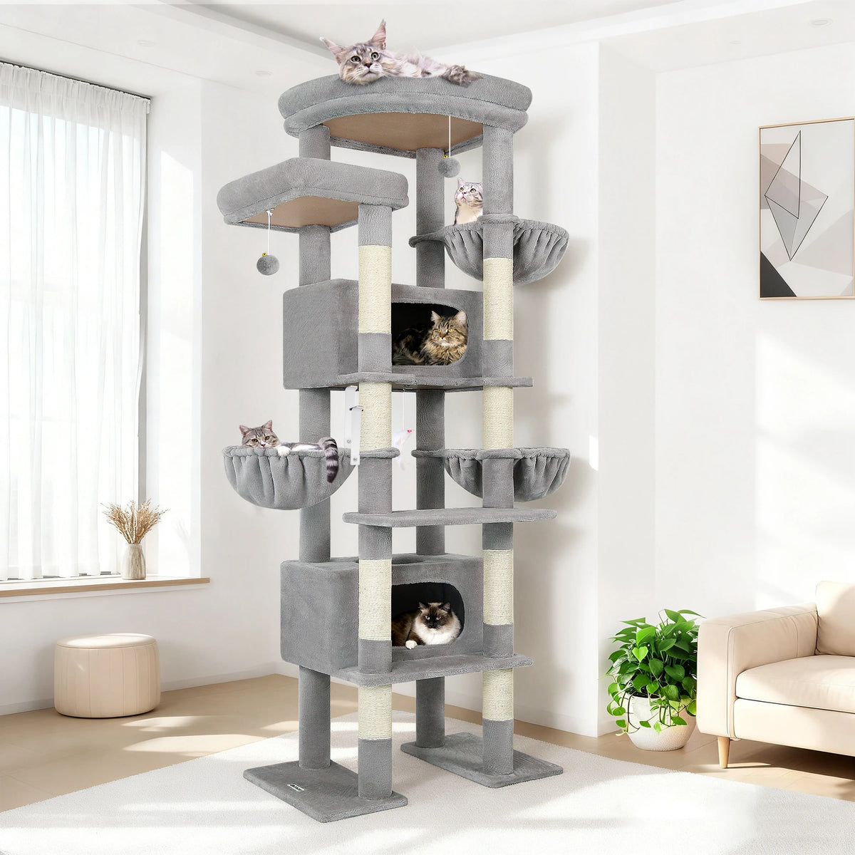 Globlazer 84 In Floor To Ceiling Cat Tree With Sisal