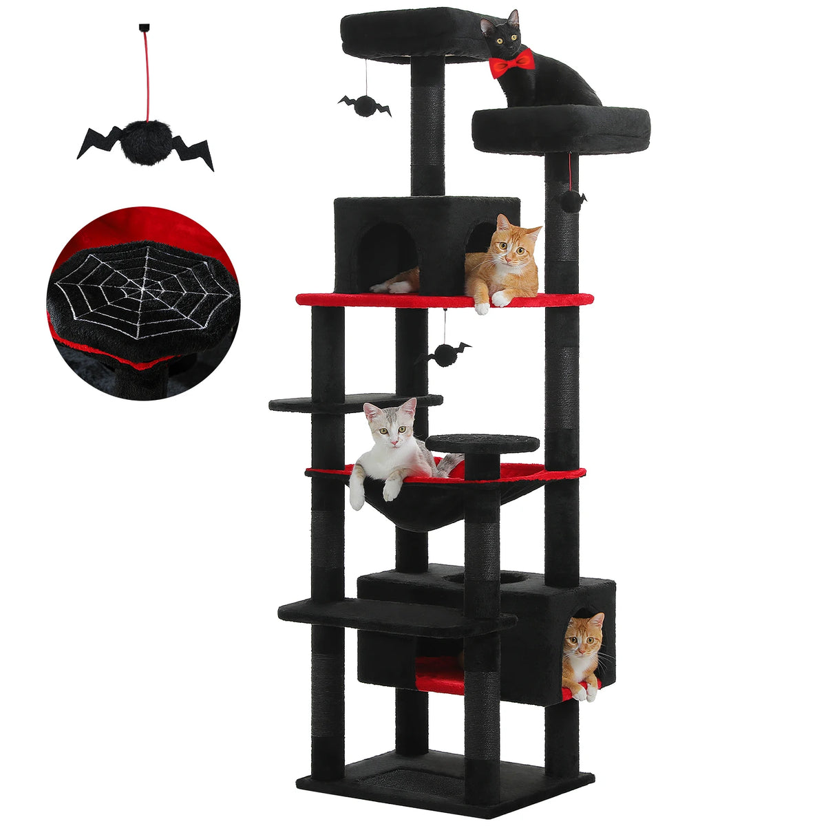 Pawz Road Premium Cat Tree With Sisal Posts And Hammock For Indoor Cats